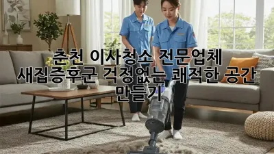 춘천 이사청소 전문업체: 새집증후군 걱정없는 쾌적한 공간 만들기